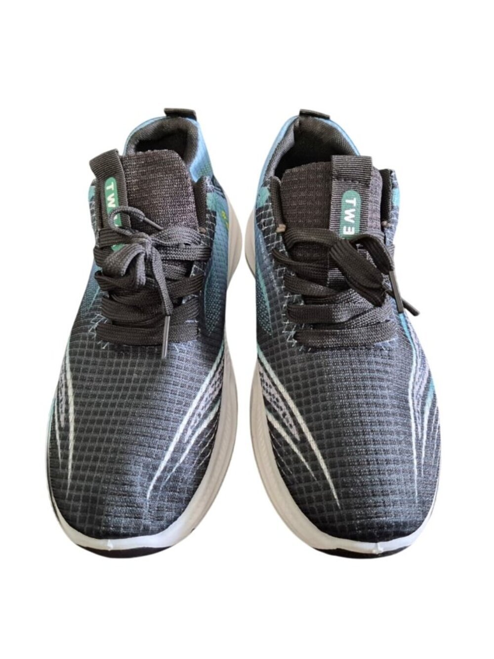 TW Mens Running Shoes Size 41 Black Blue Lightweight Breathable Sneakers. - Picture 5 of 7